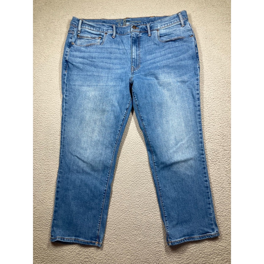 Mutual Weave The Athletic Jeans Mens 40x28 Blue Medium Wash Stretch Denim